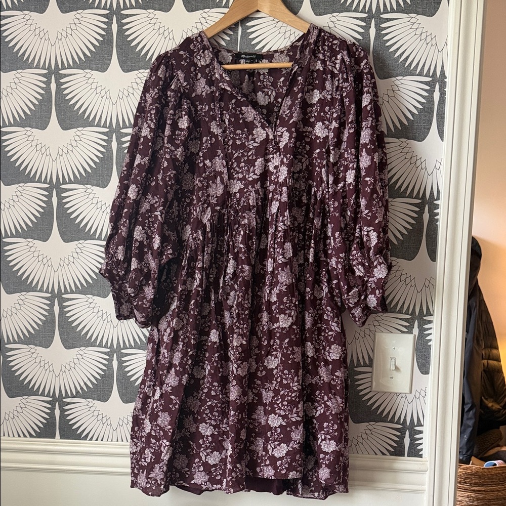 Madewell Burgundy Floral dress